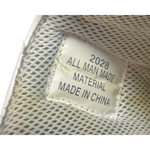 Vtg Y2K Carolina Colours Sz 9 Platform Slides Chunky Sandals White Silver Stripe - Picture 8 of 8